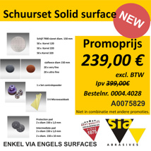 Max Clean  Schuurpapier 0004.4028 Schuurset Solid Surface