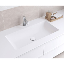 Varicor Lavabo sous plan VS31-50-10   Solid White - with overflow