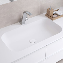 Varicor Lavabo sous plan VES31-50-10   Solid White - with overflow