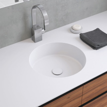 Varicor Lavabo sous plan UBS 38   Solid White - with overflow
